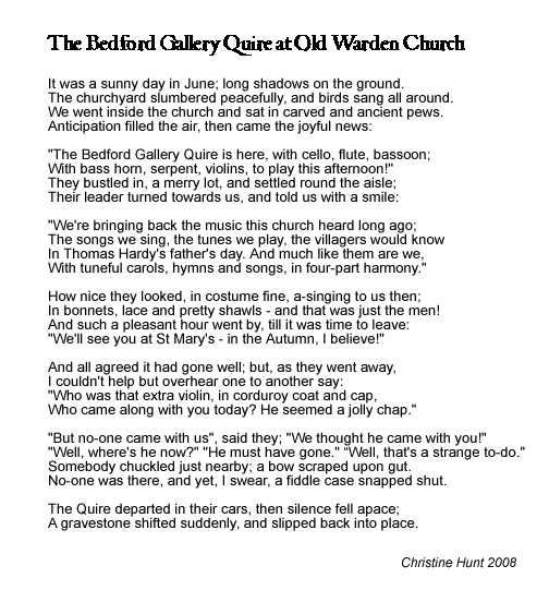 Old Warden Church Poem